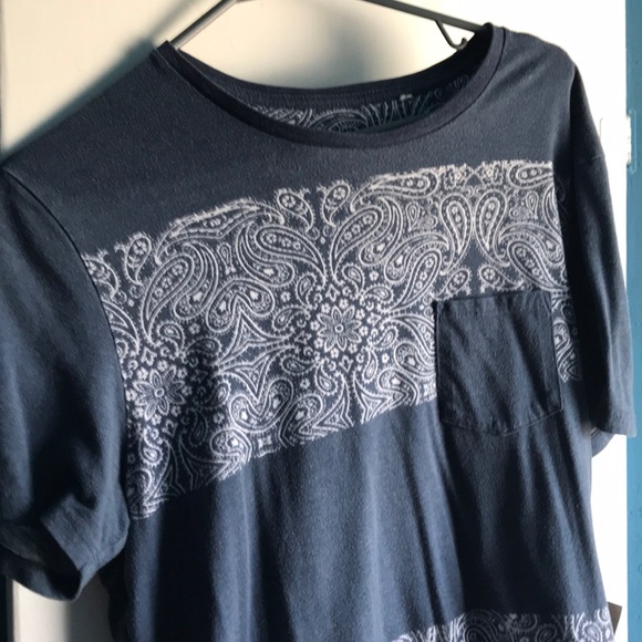 Men’s Blue Medium Print T shirt - Picture 1 of 2